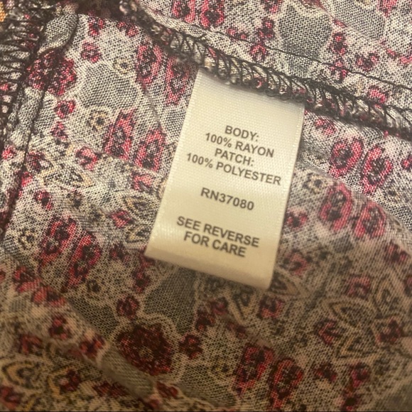 EST 1946 boho 3/4 bell sleeve high/low blouse - Picture 4 of 14